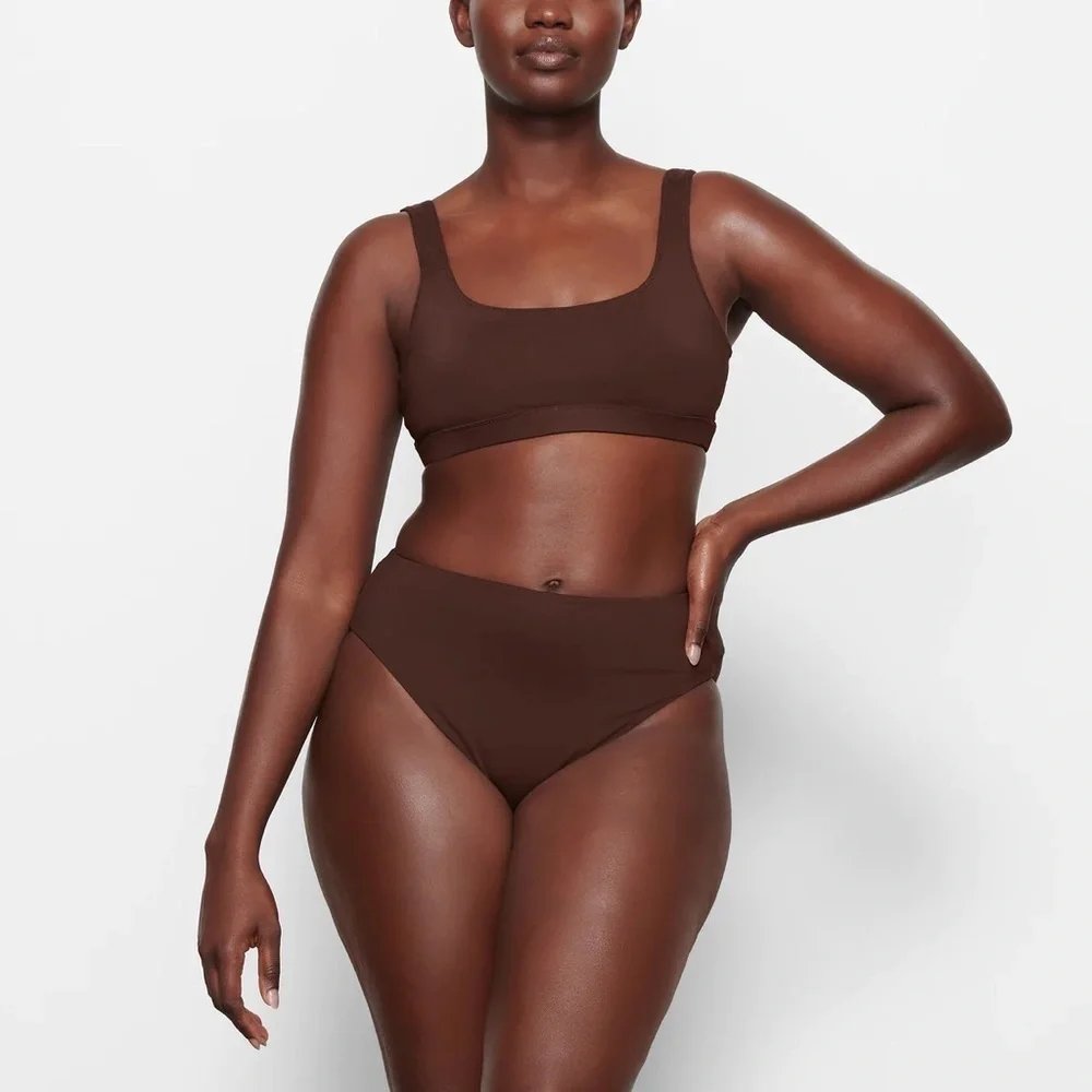 NWT Skims Signature swim tank bikini top and Microtanga swim bottom set - Picture 4 of 16